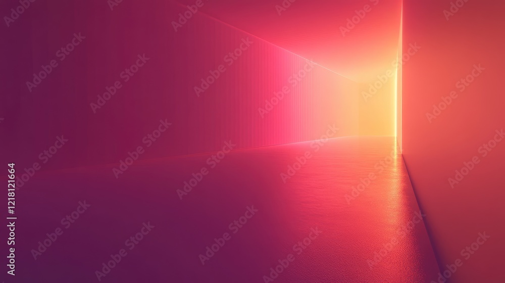Poster a clean, minimalist 3d background featuring a vast empty space with subtle lighting, ideal for showc