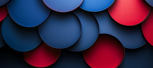 A Colorful Background with Vibrant Circular Patterns in Blue and Red for Modern Design and Creative Backdrop