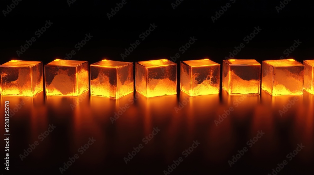 Poster a digital concept of bitcoin and cryptocurrency blocks, with glowing blocks forming a secure chain, 