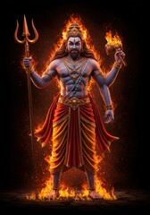 Fototapeta premium Maha Shivratri, a Hindu festival celebrated of Shiva Lord