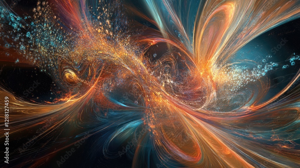 Aufkleber A high-tech digital rendering of AI algorithms in motion, showcasing the complexity of machine learning and neural networks in modern technology