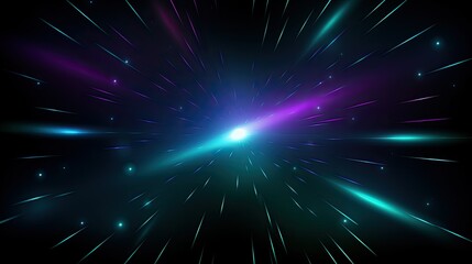 Naklejka premium A vibrant depiction of light rays radiating outward, suggesting movement through space.