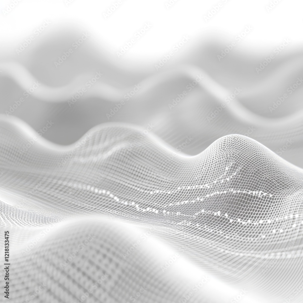 Aufkleber Abstract 3D Background. Abstract Chart Against Light Grey Background with Shallow Depth of Field and Copy Space