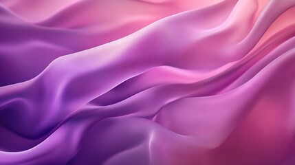 Fototapeta premium Flowing Fabric in Soft Shades of Pink and Purple Creating a Gentle and Smooth Abstract Texture with Light Reflections and Graceful Curves