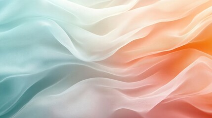 Fototapeta premium Soft Pastel Fabric Draped in Gentle Waves