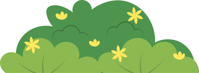 Grass Border Decoration Isolated on White Background. Vector Illustration