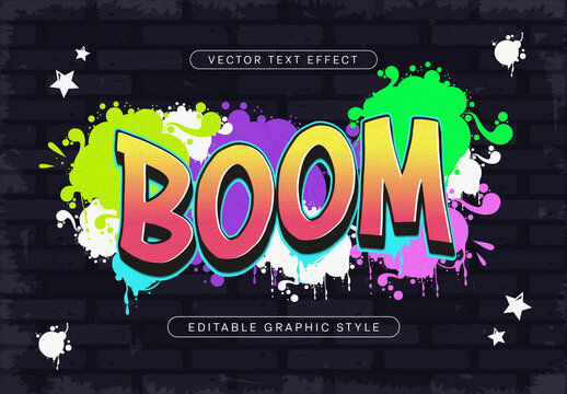 Colorful Graffiti Font Urban Street 3D Text Effect