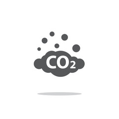 CO2 carbon dioxide emission icon. Carbon dioxide. Icon for websites and applications. Flat style
