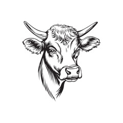 black and white cow