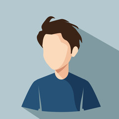 Abstract Avatar Icon - Profile Diverse Empty Face for Social Network and Applications - vector illustration