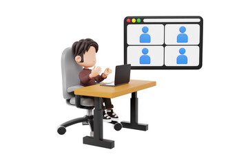 Online Team Video Meeting for Collaboration