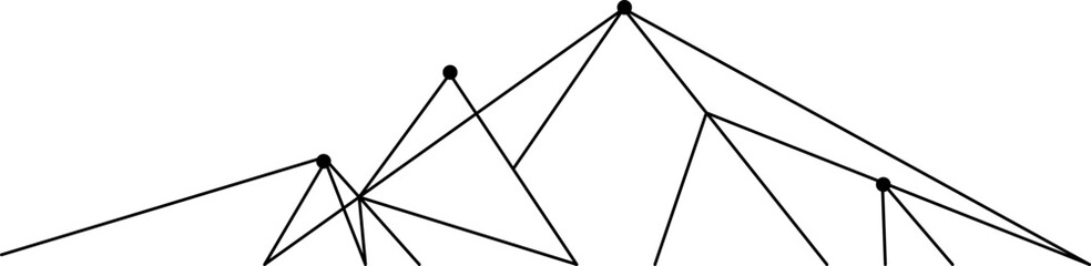 Abstract Low Polyline Footer