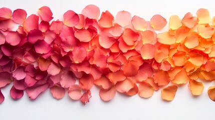 Obraz premium Rose Petals Gradient Colorful Floral Arrangement