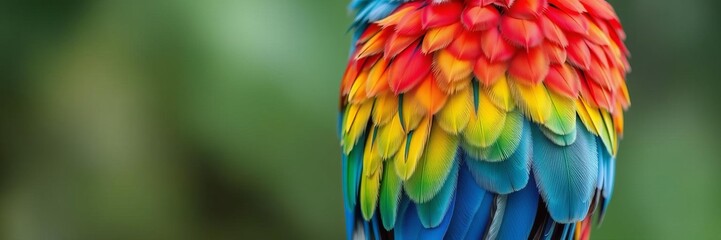 Obraz premium Vibrant array of bright brown feathers from an exotic bird, detail, exotic