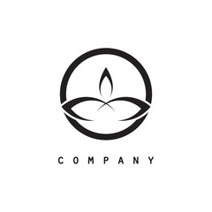 Lotus flower. Contour vector illustration for packaging, corporate identity, labels, postcards, invitations.