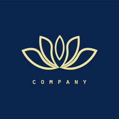 Lotus flower. Contour vector illustration for packaging, corporate identity, labels, postcards, invitations.