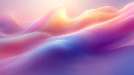 Fototapeta premium Abstract Pastel Waves Soft Hues Flowing Design