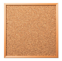Empty square bulletin board isolated on transparent background