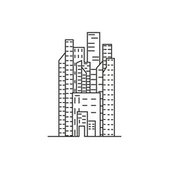 Fototapeta premium Modern City skyline . city silhouette. vector illustration in flat design