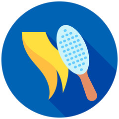 Comb rounded flat color icon, use for UI, UX, app and web development, digital or print. for beauty, personal care, body treatment.