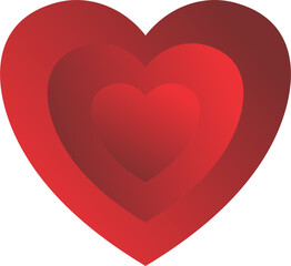 Red heart sign of love