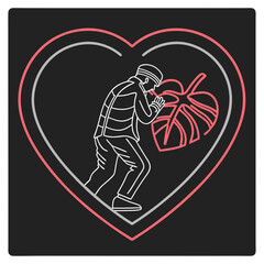 set of valentine icon silhouette vector illustration