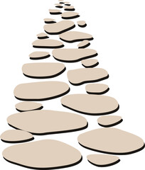 Stone Path Walkway Texture Illustration