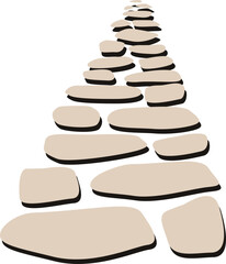 Stone Path Walkway Texture Illustration