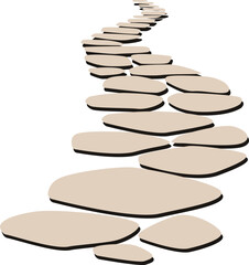 Stone Path Walkway Texture Illustration