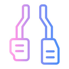 pedal Line Gradient Icon