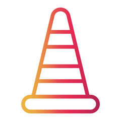 cone Line Gradient Icon