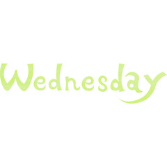 Illustration of the image of Wednesday icon with beautiful watercolor pattern.