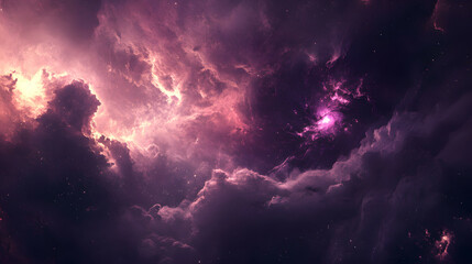 Fototapeta premium A mysterious scene of dynamic lightning striking the clouds