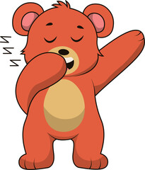 Obraz premium Cute Bear Cartoon Illustration. Isolated Vector Character