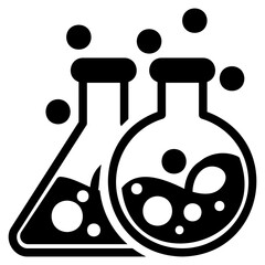 Chemistry glyph icon