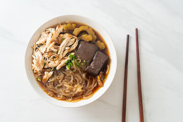 Stewed Chicken Noodle Soup Bowl