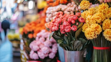 Blossom booth celebrating the lunar new year festivity