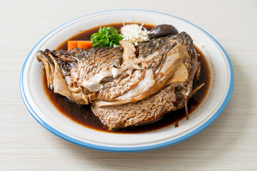 Boiled Fish Head with Soy Sauce
