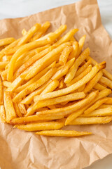 French fries with sour cream and ketchup