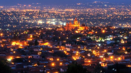 Fototapeta premium San Miguel de Allende Night Lights