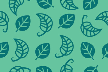 Green Leaf pattern seamless. Nature pattern with leaves shape