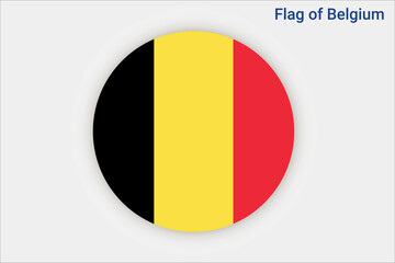 Fototapeta premium High detailed flag of Belgium. National Belgium flag. Europe. 3D illustration.