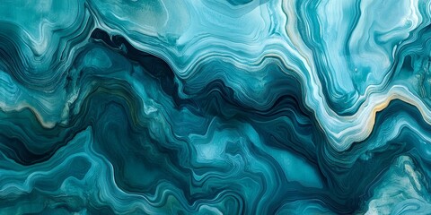 Obraz premium Abstract teal and blue marble texture background.