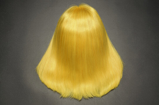 straight remy yellow human hair weaves extensions lace bob wigs on black background