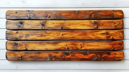 Rustic wooden plank sign, white background, overhead shot, craft texture