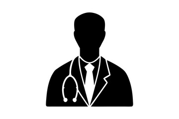 Doctor Silhouette Vector Icon
