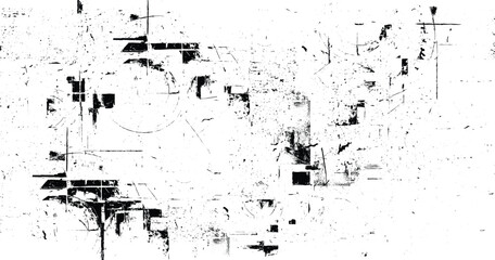 Abstract grunge texture design on a white background. Vector grunge overlay texture. Black and white background.