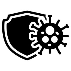 Antivirus glyph icon