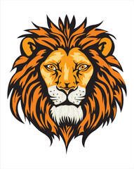 Lion face mask logo mascot