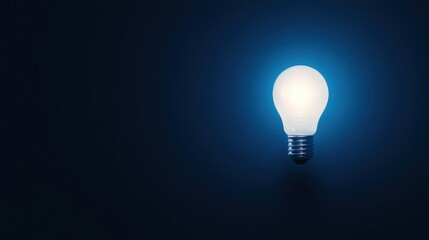 Light bulb illuminated in darkness representing ideas and business mentorship program concept